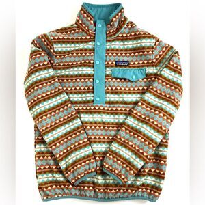 Rare Patagonia Fleece Pullover Reversible with Zip & Snap Closure